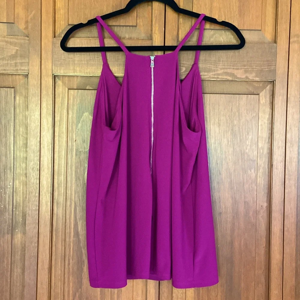 5/$40 Sale Bar III Pink and Purple Camisole Cut Out Tank Top~Md~Zip Up Back - Picture 8 of 9